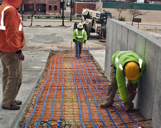 Electric Snow Melting Mat Installation