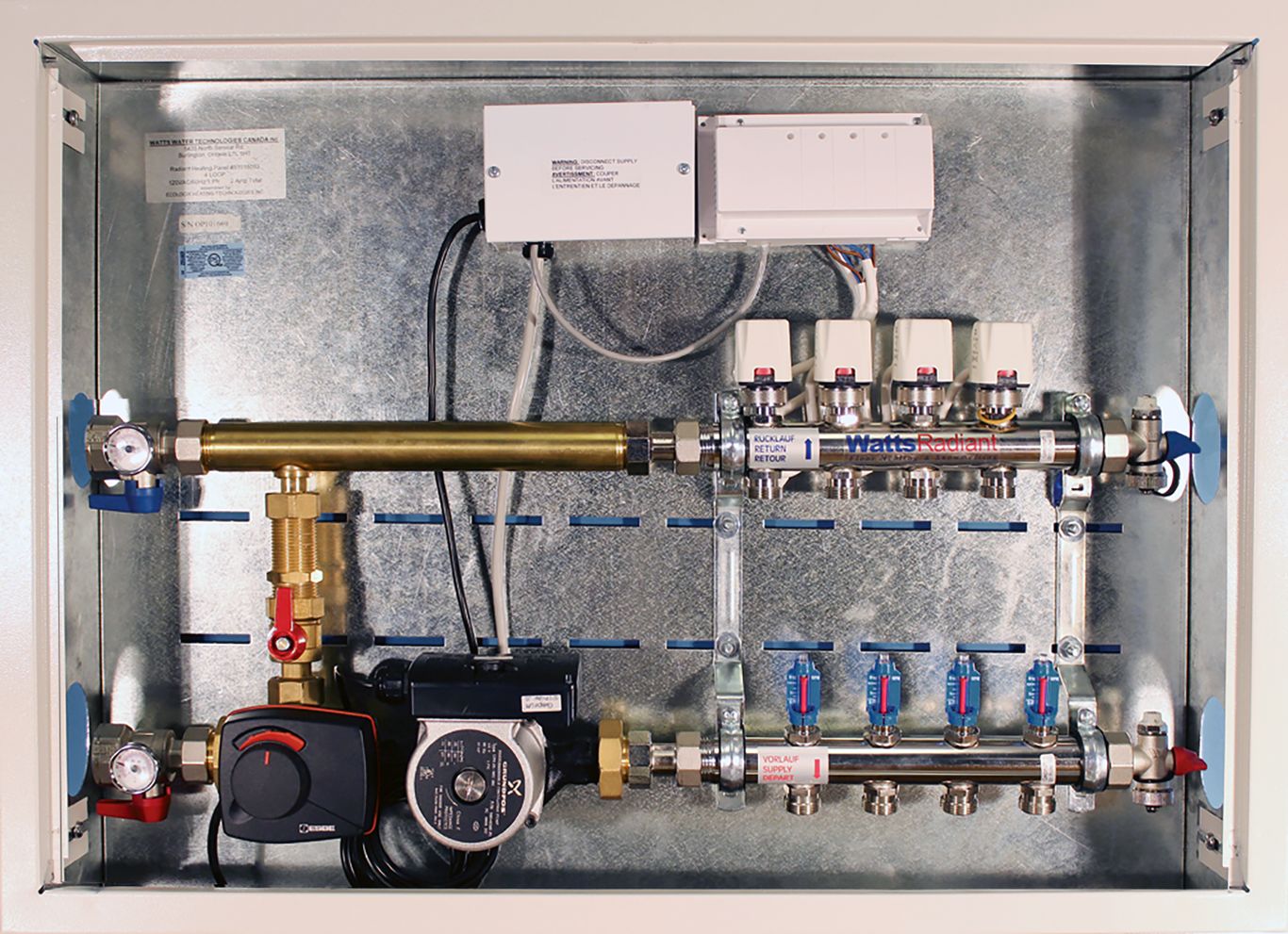 Watts Radiant 7 Circuit 1 in. SS Manifold 25 99 Zone Pump